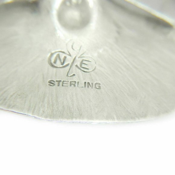 Vintage Stuart Nye Pansy Pin Brooch Sterling Silver - Picture 4 of 4